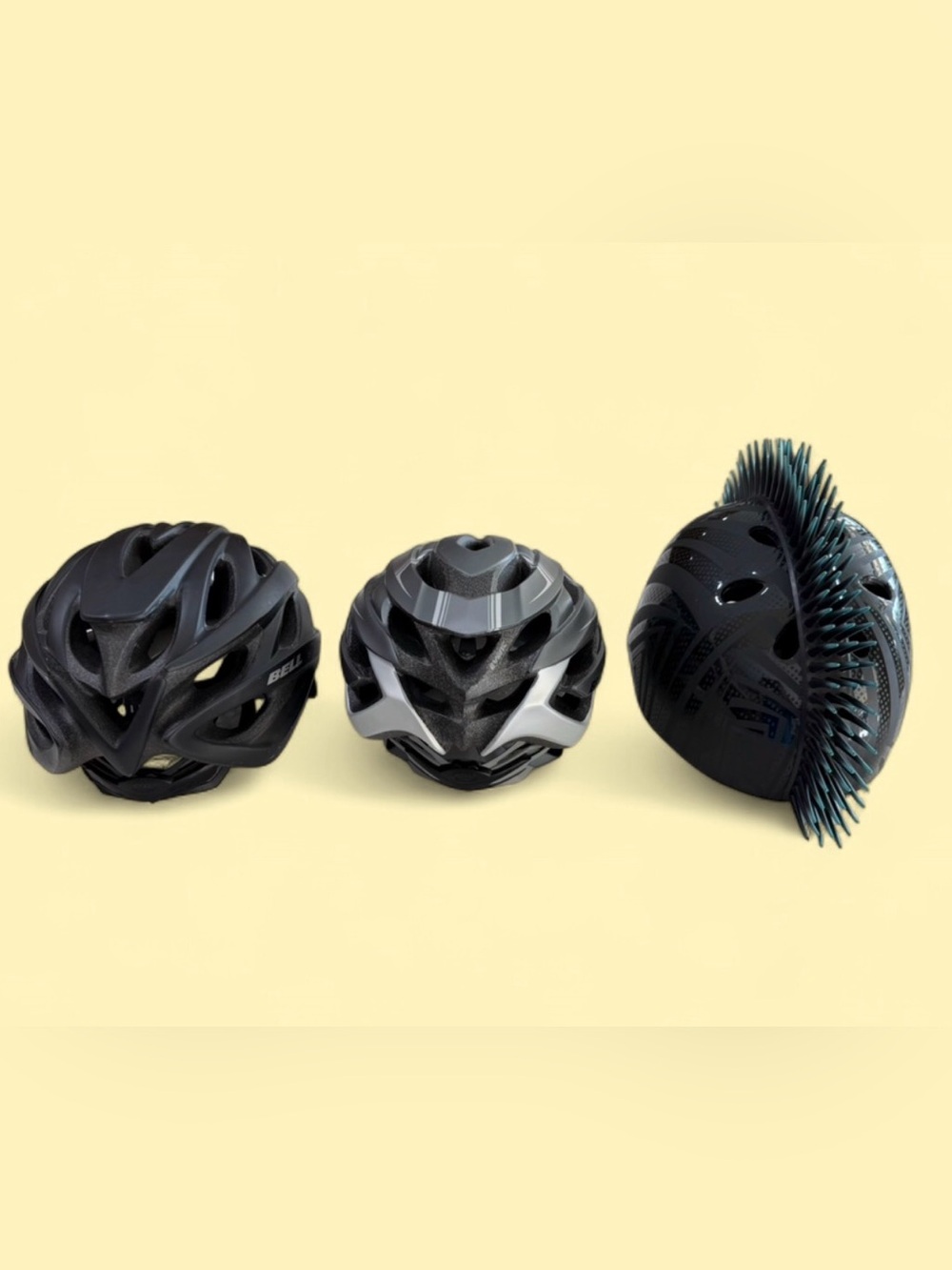 Black & Gray Cycling Helmet Ventilated Road Bike Helmet , Bell and Krash Brands.